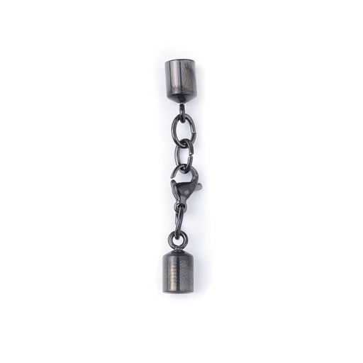 4.4mm (ID) Gun Metal Finish Stainless Steel Glu-N-Go End Caps