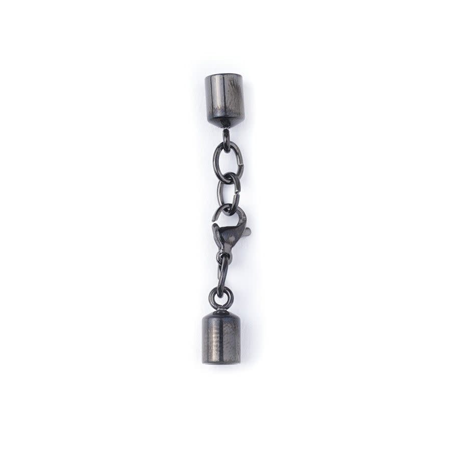 4.4mm (ID) Gun Metal Finish Stainless Steel Glu-N-Go End Caps