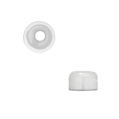 4mm Silver Plated Smooth Bali Style Cord End Caps (10 Pieces)
