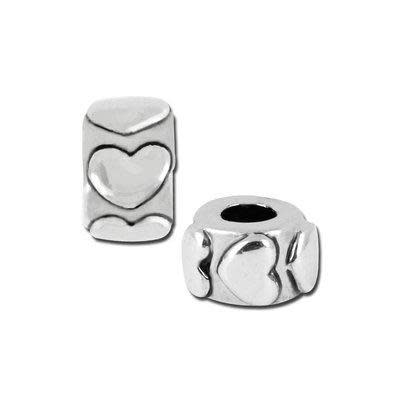 Hearts Around Bead for 2mm Leather