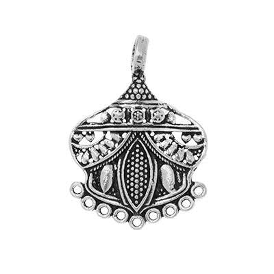 31mm Silver Plated Bali Style Metal Charm Pendant