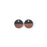 15mm Wood & Jet Resin Disc Focal Piece Pendant Charm (1 Pair)
