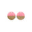 20mm Wood & Frosted Pink Reversed Resin Disc Focal Piece Pendant Charm (2 Pieces)