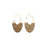 22x38mm Wood & Clear Resin with Silver Foil Off Center Oval Focal Pieces (1 Pair)