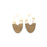22x38mm Wood & Clear Resin with Gold Foil Off Center Oval Focal Pieces (1 Pair)