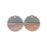 28mm Wood & Black and White Stripe Resin Disc Focal Piece Pendant Charm (1 Pair)