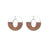 28mm Wood & White Resin Disc with Oval Cut Out Focal Piece Pendant (1 Pair)