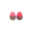 17x25mm Wood & Pink Berry Resin Solid Drop Focal Pieces (1 Pair)