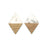 30x48mm Wood & Clear Resin with Silver Foil Diamond Shape Focal Piece Pendant (1 Pair)