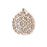53x45mm Filigree Cutout Maple Wood Pendant