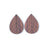44x31mm Drop Deco Leaf Design Bolivian Rosewood Wood Components (1 Pair)