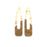 17x66mm Wood & Clear Resin with Gold Foil Raindrop with Cutout Focal Piece Pendant (1 Pair)