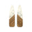 17x66mm Wood & Clear Resin with Silver Foil Raindrop Focal Piece Pendant (1 Pair)