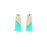 12x30mm Wood & Sea Blue Resin Rectangle Focal Piece Pendant Charm (2 Pieces)