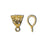 19mm Gold Plated Bali Style Cut Out Design Bail