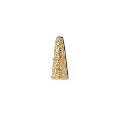 23mm Gold Plated Bali Style Donut Design Bead Cone