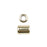 4x5mm Gold Plated Slide on Clasp with Hole for Jump Ring