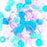 Pink and Blue Pressed Glass Bead Mix