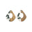 28x32mm Wood & Clear Resin with Black & White Dots Pear Shape with Cutout Focal Piece Pendant Charm (1 Pair)