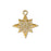 19mm Gold Plated with Clear Crystals Starburst Charm