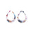 38x29mm Multi with White Acetate Teardrop with Cutout Pendant (1 Pair)