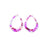 38x29mm Hot Pink Acetate Teardrop with Cutout Pendant (1 Pair)