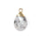 16mm Twisted Pear Shape Gold Electroplated Charm/Pendant - Dendrite Opal