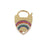 Locked Up in Love 23mm Heart Latch Clasp with Rainbow Crystals - Gold Plated