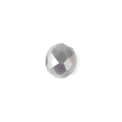4mm Opaque Light Grey AB Rondelle Chinese Crystal Beads