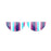 37x18mm Purple Haze Large Stripe Acetate Half Circle Pendant/Connector (1 Pair)