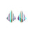 30x40mm Peacock Stripe Acetate Kite Shape Top Drilled Pendant (1 Pair)