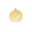 18mm 14K Gold Plated Stainless Steel Round Stars Charm