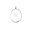 16mm White Enamel Stainless Steel Oval Starburst Charm