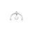 22mm Silver Plated Half Circle Connector with Star charm
