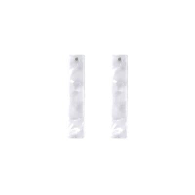7x34mm Pearl Acetate Long Rectangle Pendant (1 Pair)