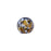 12mm Black and White with Brown Dotty Swirl Round Lampwork Beads (5 Pieces)
