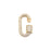 28mm Gold Plated with Clear Rhinestones Jewelry Carabiner with Lock Clasp or Pendant