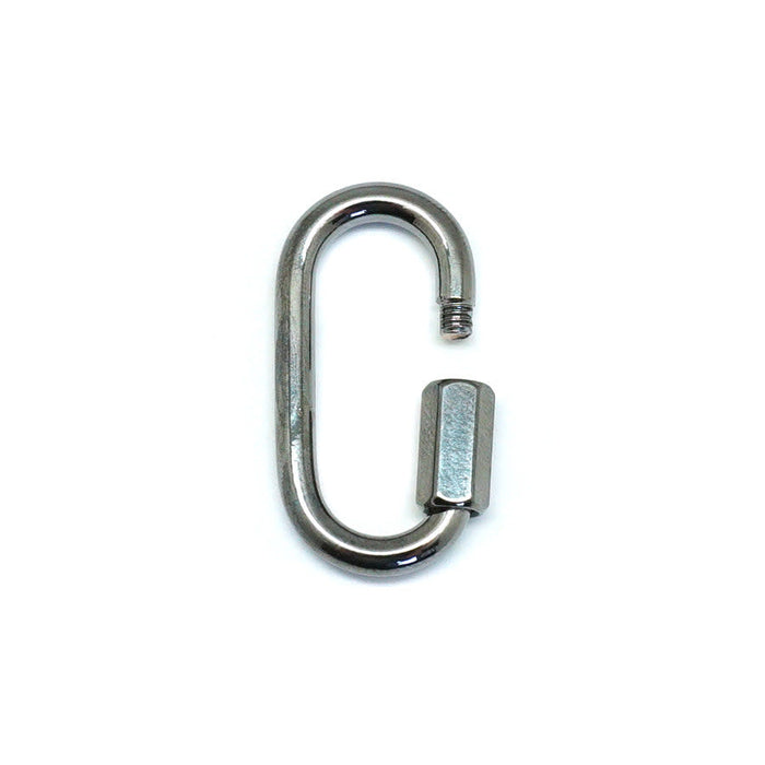 30mm Gunmetal Jewelry Carabiner with Lock Clasp or Pendant