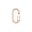30mm Rose Gold Jewelry Carabiner with Lock Clasp or Pendant