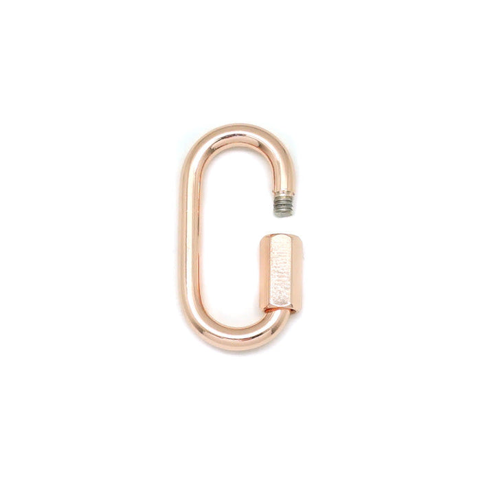 30mm Rose Gold Jewelry Carabiner with Lock Clasp or Pendant