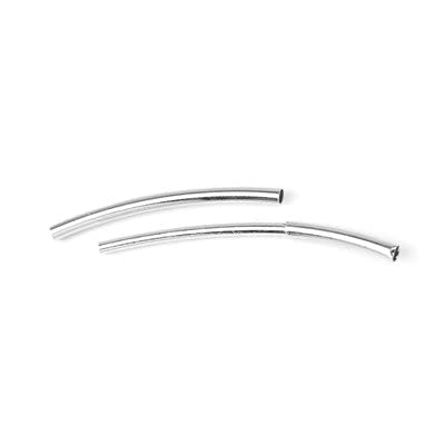 Silver Plated Tube Clasp for 2mm Round Leather and Chain