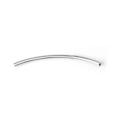 Silver Plated Tube Clasp for 2mm Round Leather and Chain