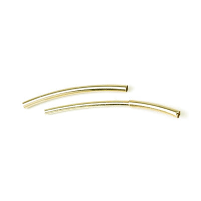 Gold Plated Tube Clasp for 2mm Round Leather and Chain