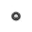 13mm Black Enamel Rhodium Plated Round Rhinestone Center Charm