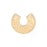 35mm Gold Plated Brass Multi-hole U Textured Connector