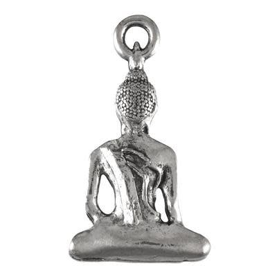 26mm Antique Pewter Buddha Charm