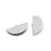 30mm Rhodium Plated Brass Textured Crimp End (1 Pair)