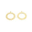 24mm Gold-Plated Stainless Steel Charm Sunburst (2 Pieces)