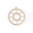 29mm Gold Plated Sun Dial Charm/Pendant