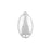 28mm Rhodium Plated Pine Tree Charm/Pendant